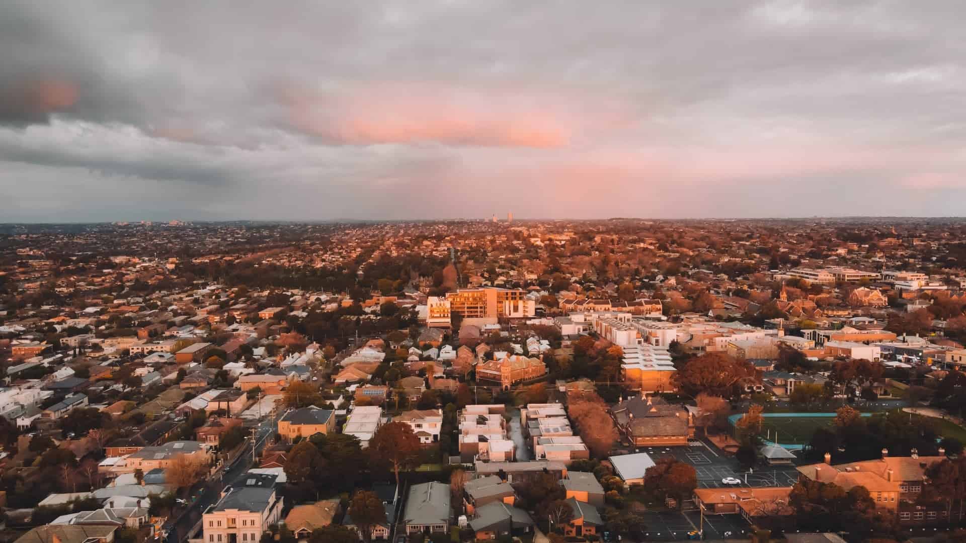 melbourne suburbs aerial view