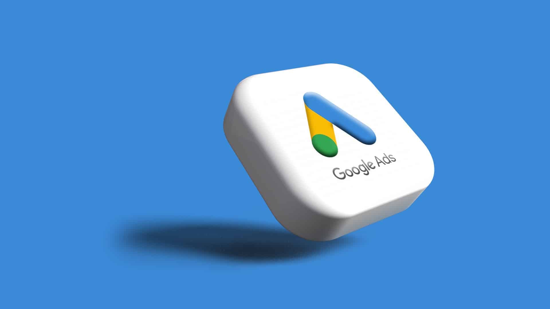 3d tile icon of Google Ads logo