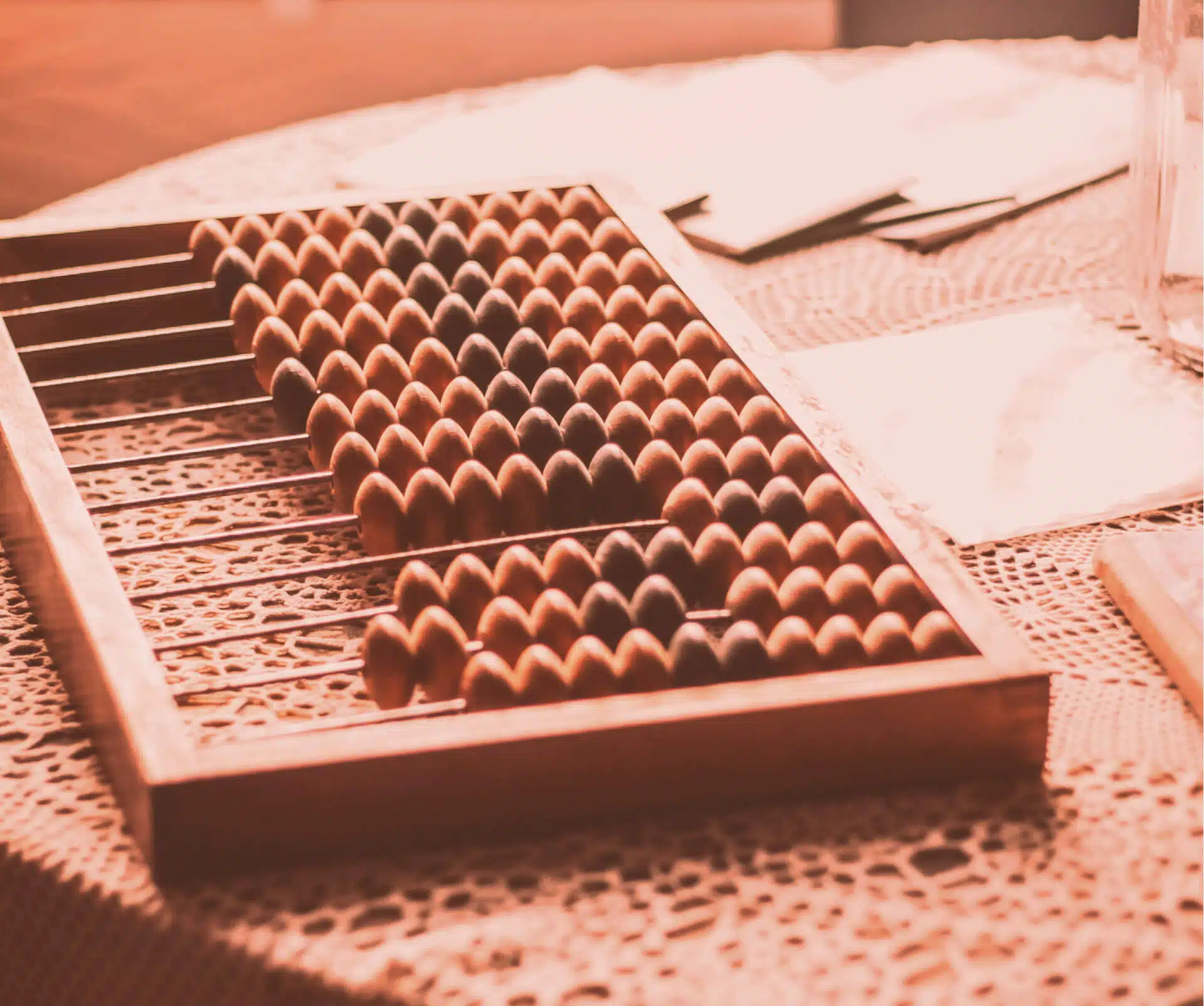 abacus on a round table