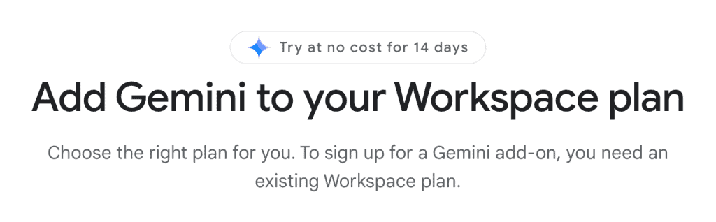 Gemini workspaces