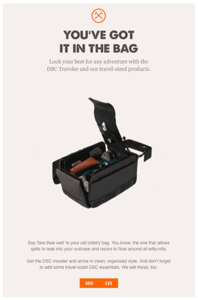 dollar shave club cross sell email