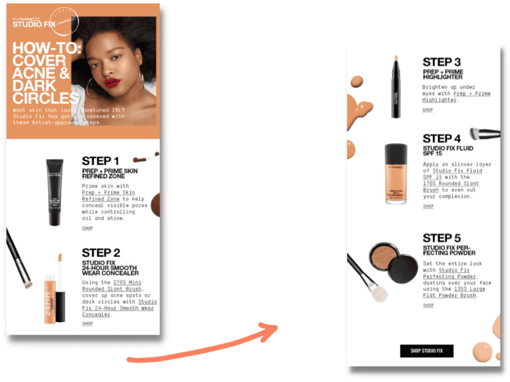 mac studio fix email campaign