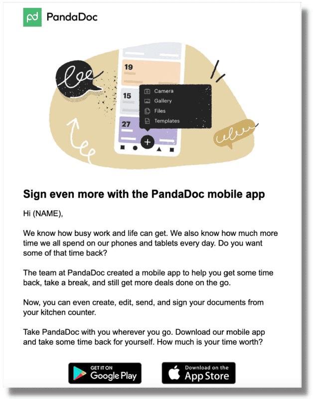 pandadoc new feature email